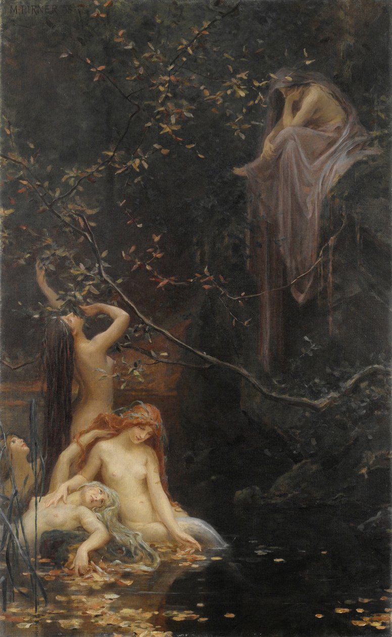 Feer ved bekken, 1895 av Max Pirner