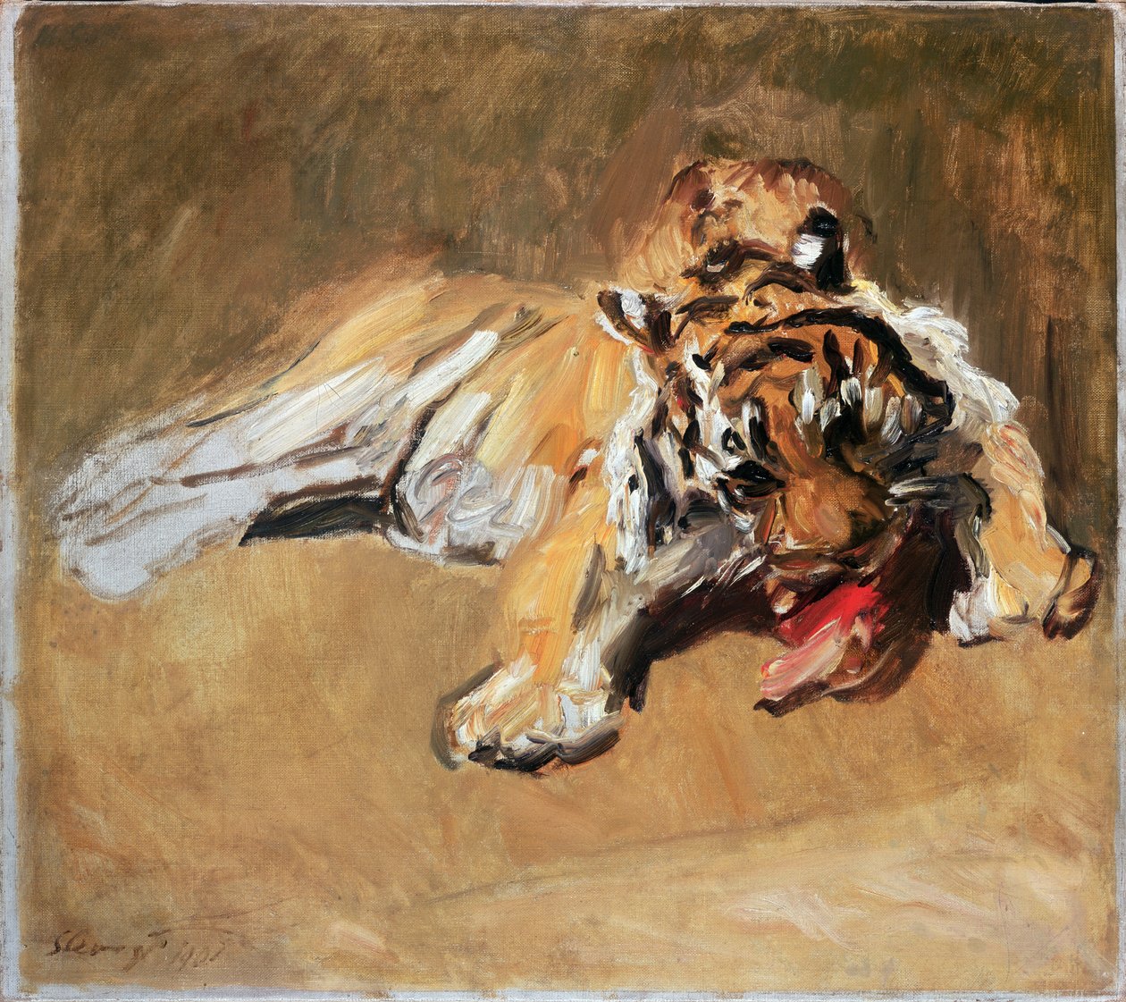 Feeding Tiger, 1901 av Max Slevogt