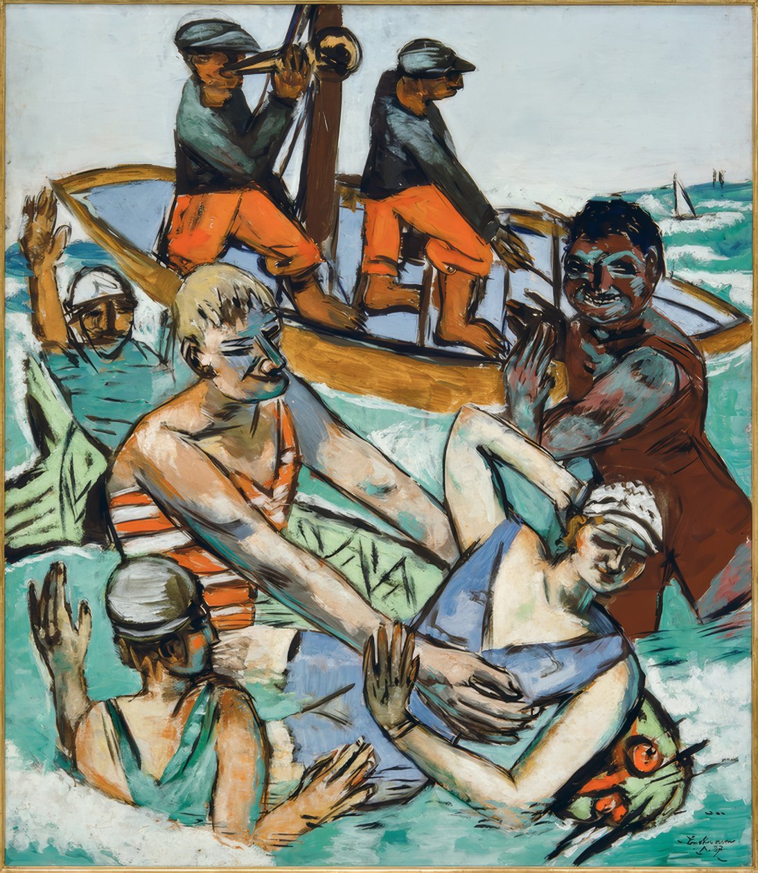 Bad i august av Max Beckmann