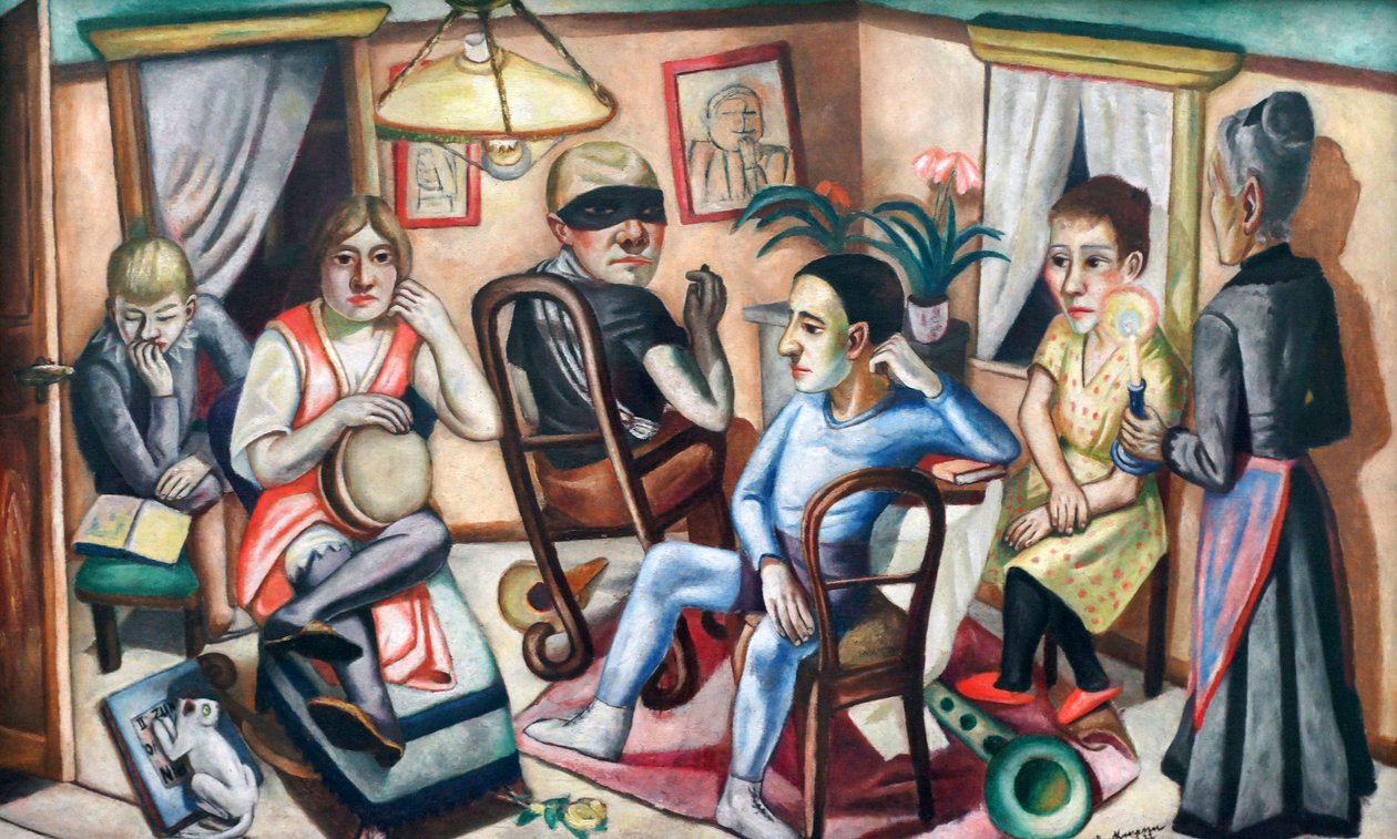 Før maskeballet av Max Beckmann
