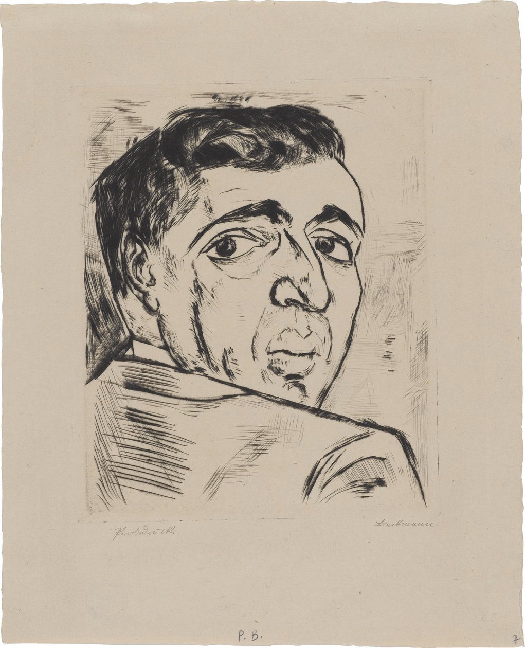 Portrett av Israel Ber Neumann (1887-1961) av Max Beckmann