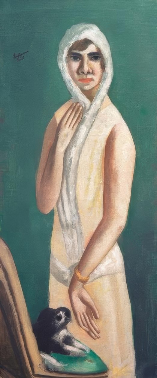 Portrett av Quappi Beckmann av Max Beckmann