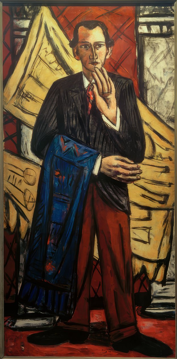 Portrett av en teppehandler av Max Beckmann