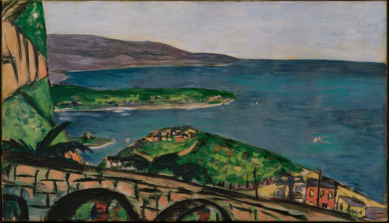 Utsikt over Cap Martin, blå av Max Beckmann
