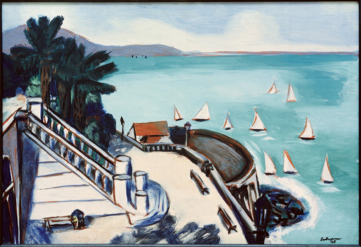 Utsikt fra terrassen i Monte Carlo av Max Beckmann