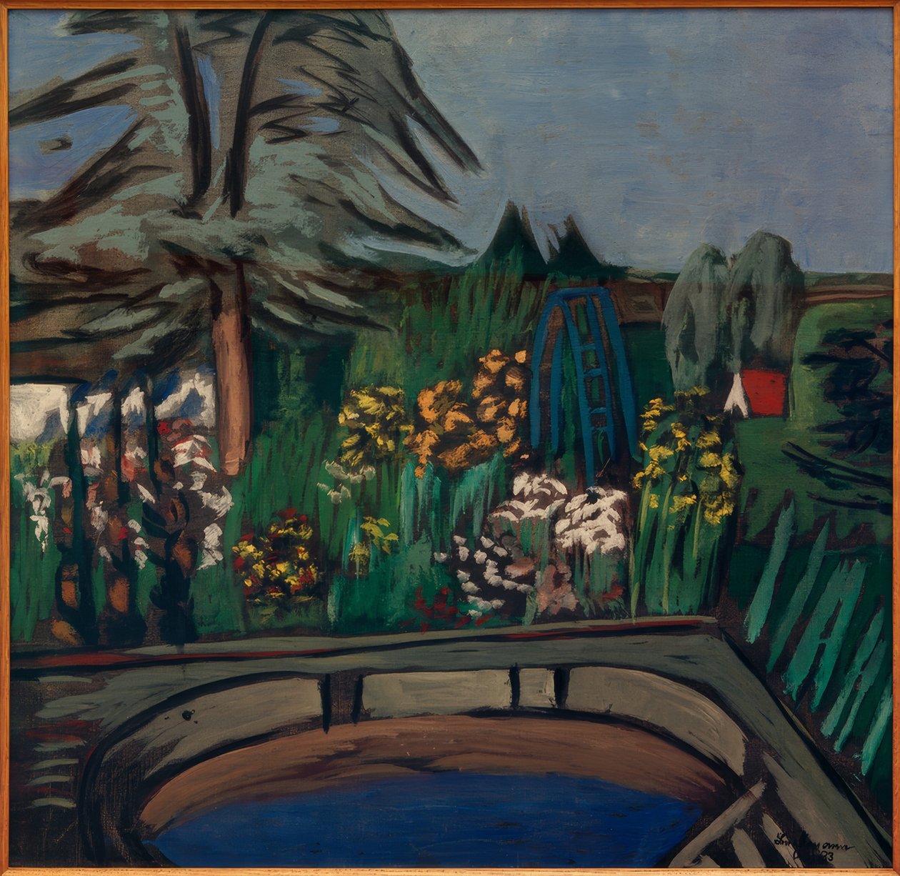 Blomstrende hage av Max Beckmann