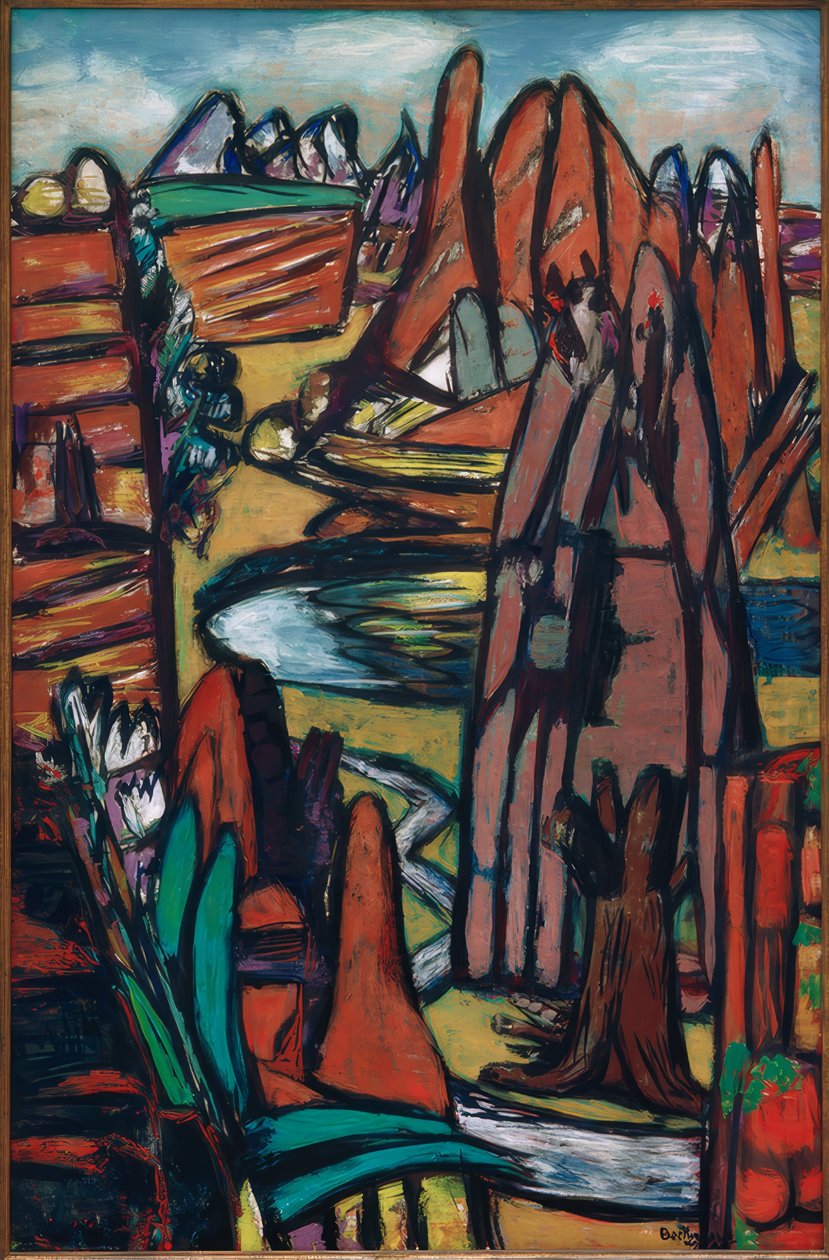 Boulder-Felslandschaft av Max Beckmann