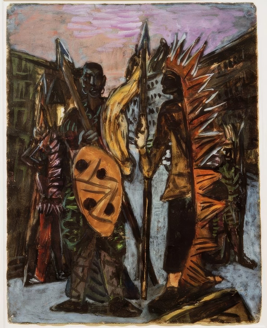 Gutter som leker indisk av Max Beckmann