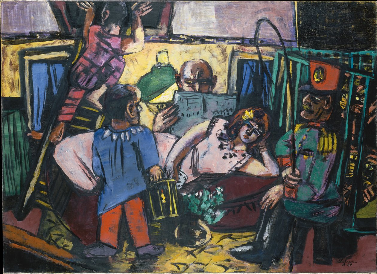 Sirkuskaravane av Max Beckmann