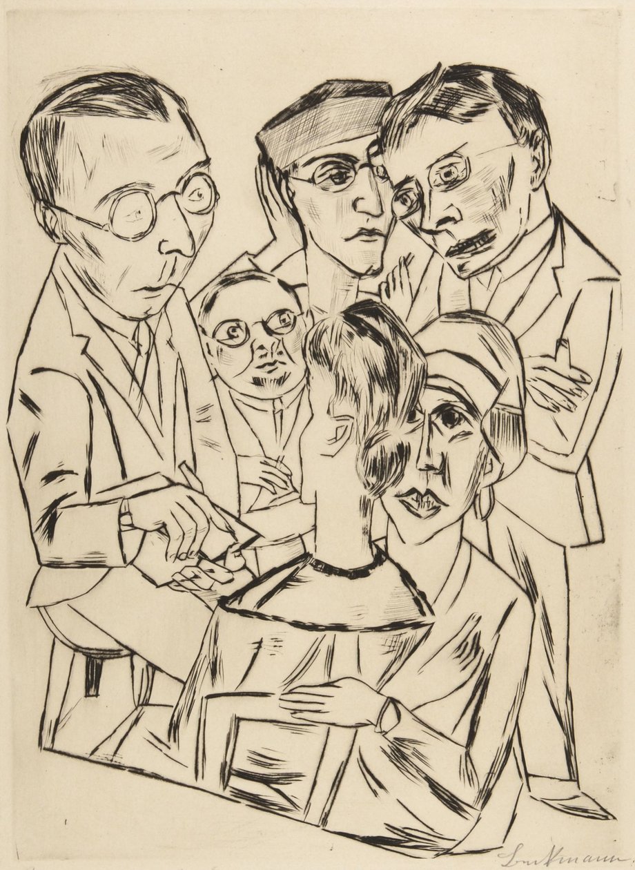 Tegneren i selskap av Max Beckmann