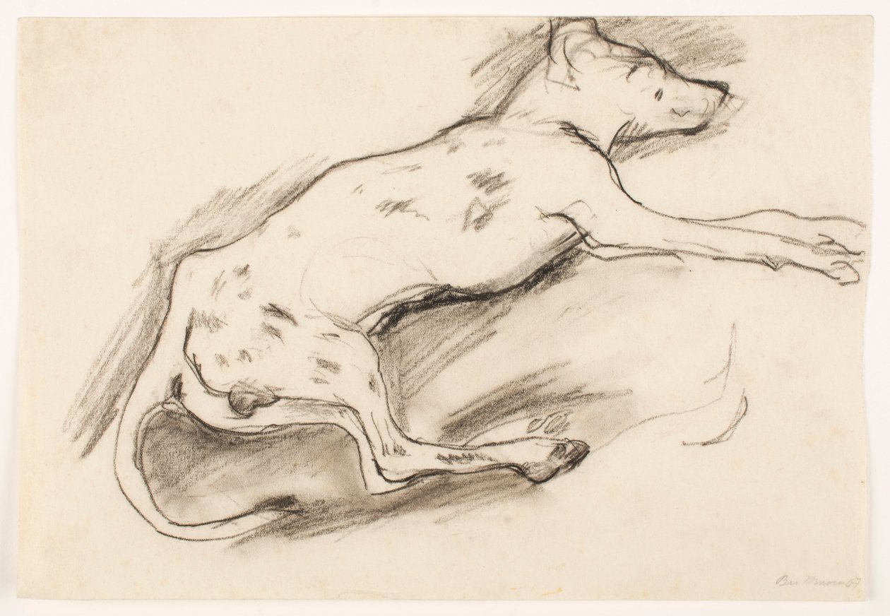 Hund med svarte flekker av Max Beckmann