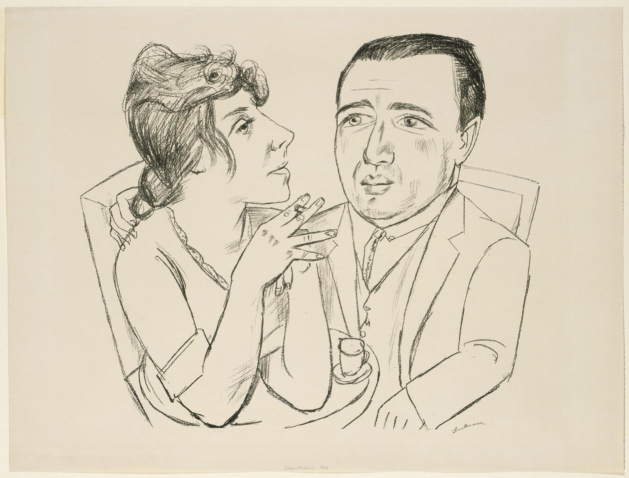 Dobbeltportrett av I. B. Neumann og Martha Stern av Max Beckmann