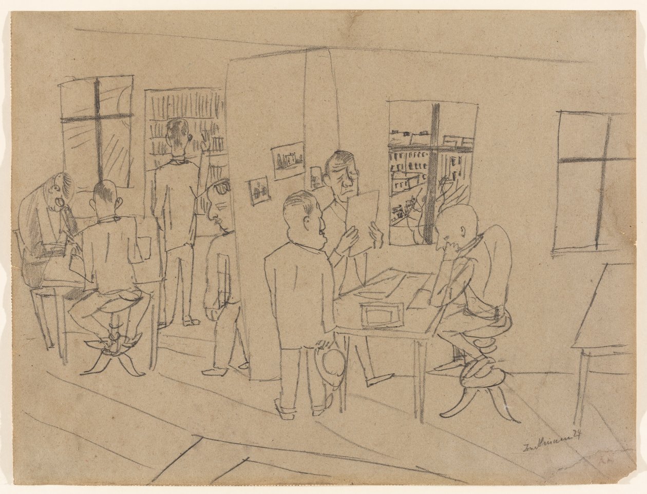 Redaksjonsrom av Max Beckmann