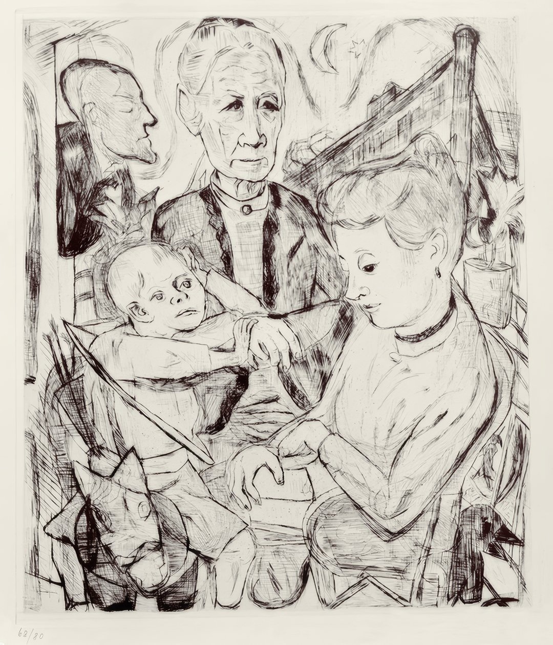 Familiescene av Max Beckmann