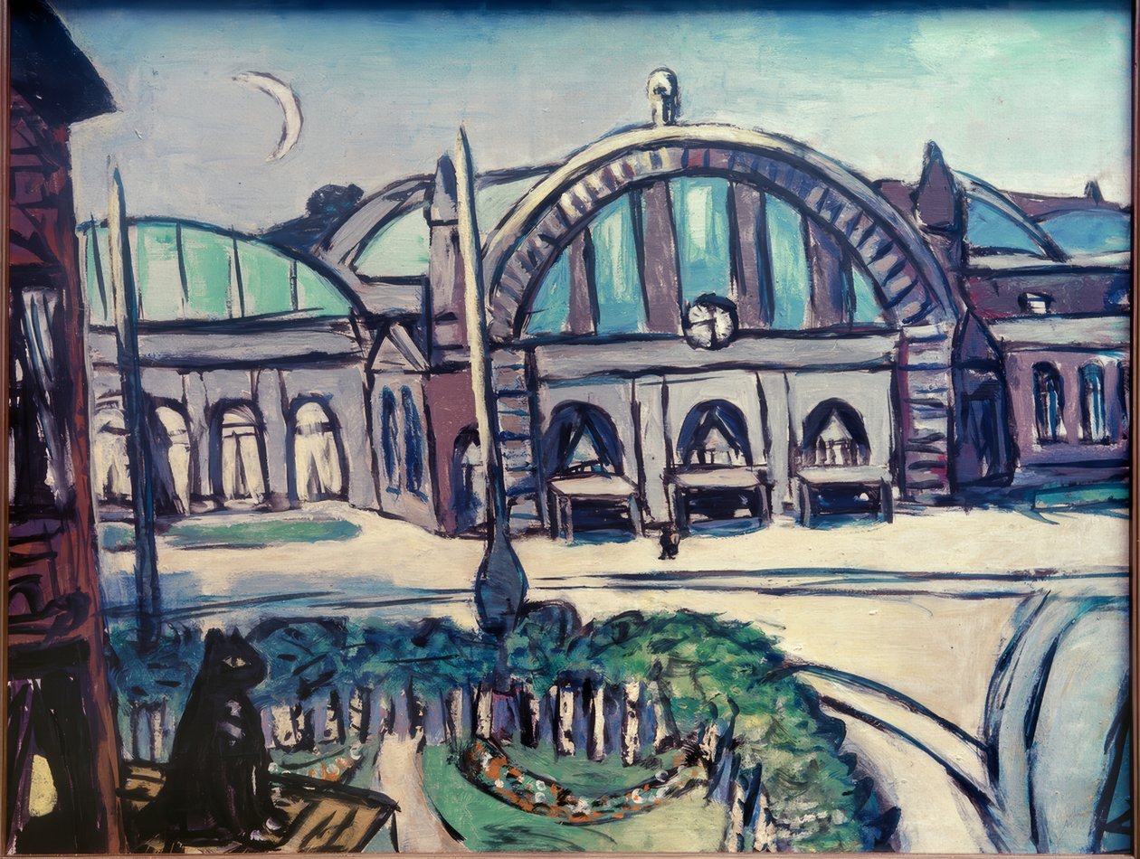 Frankfurt sentralstasjon av Max Beckmann