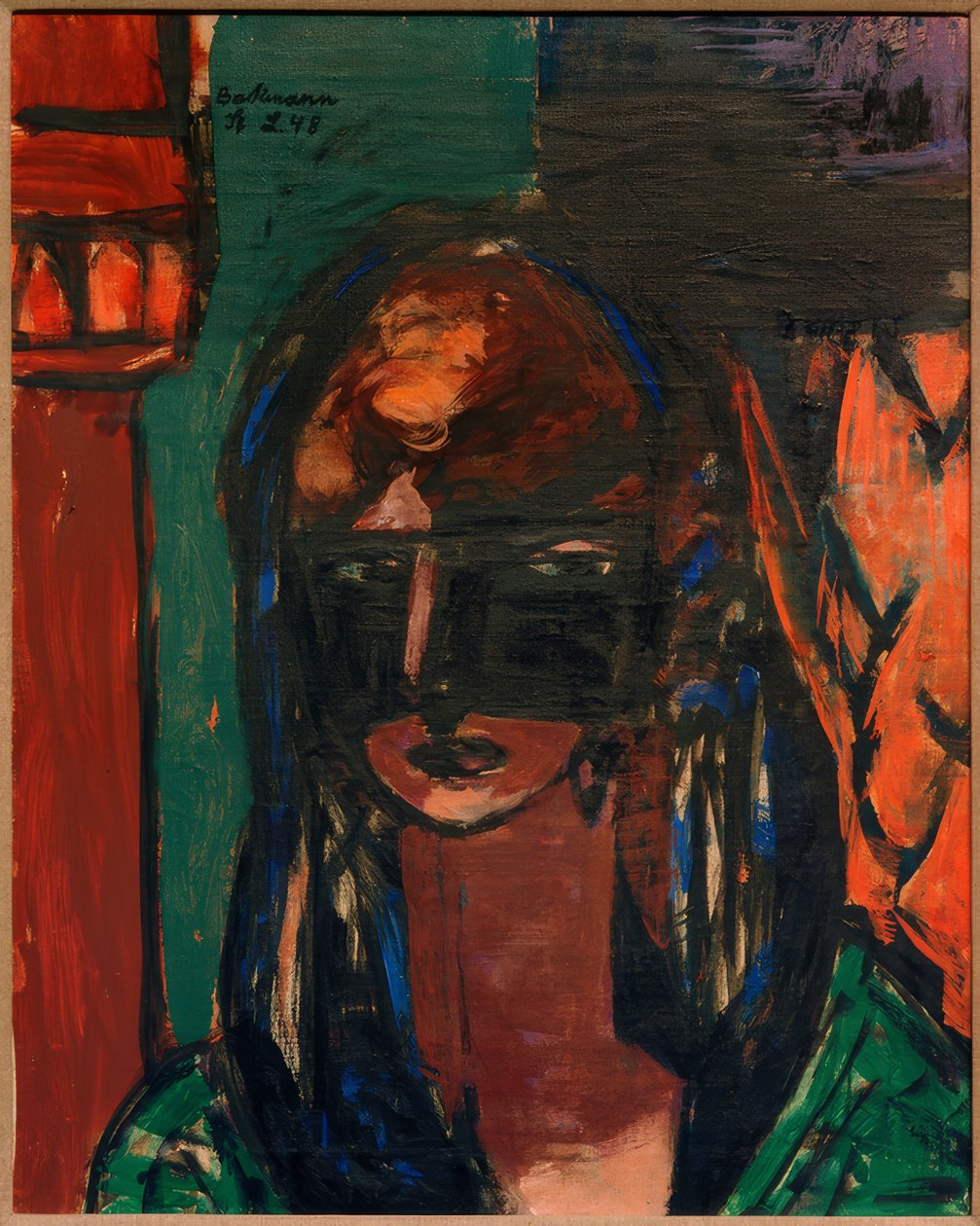 Kvinne med maske av Max Beckmann