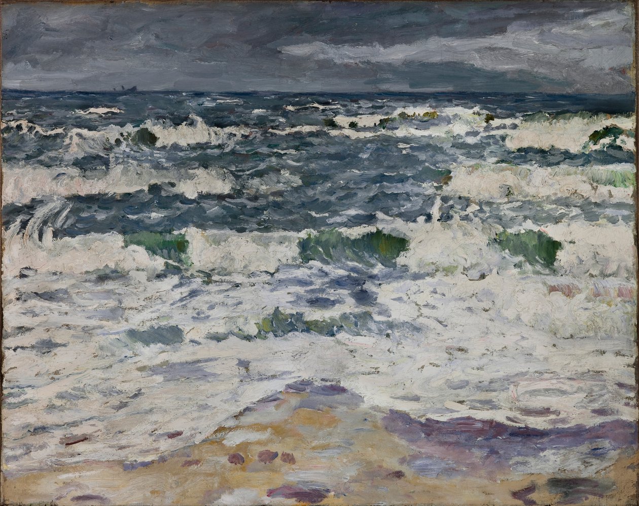 Grå dag ved havet av Max Beckmann