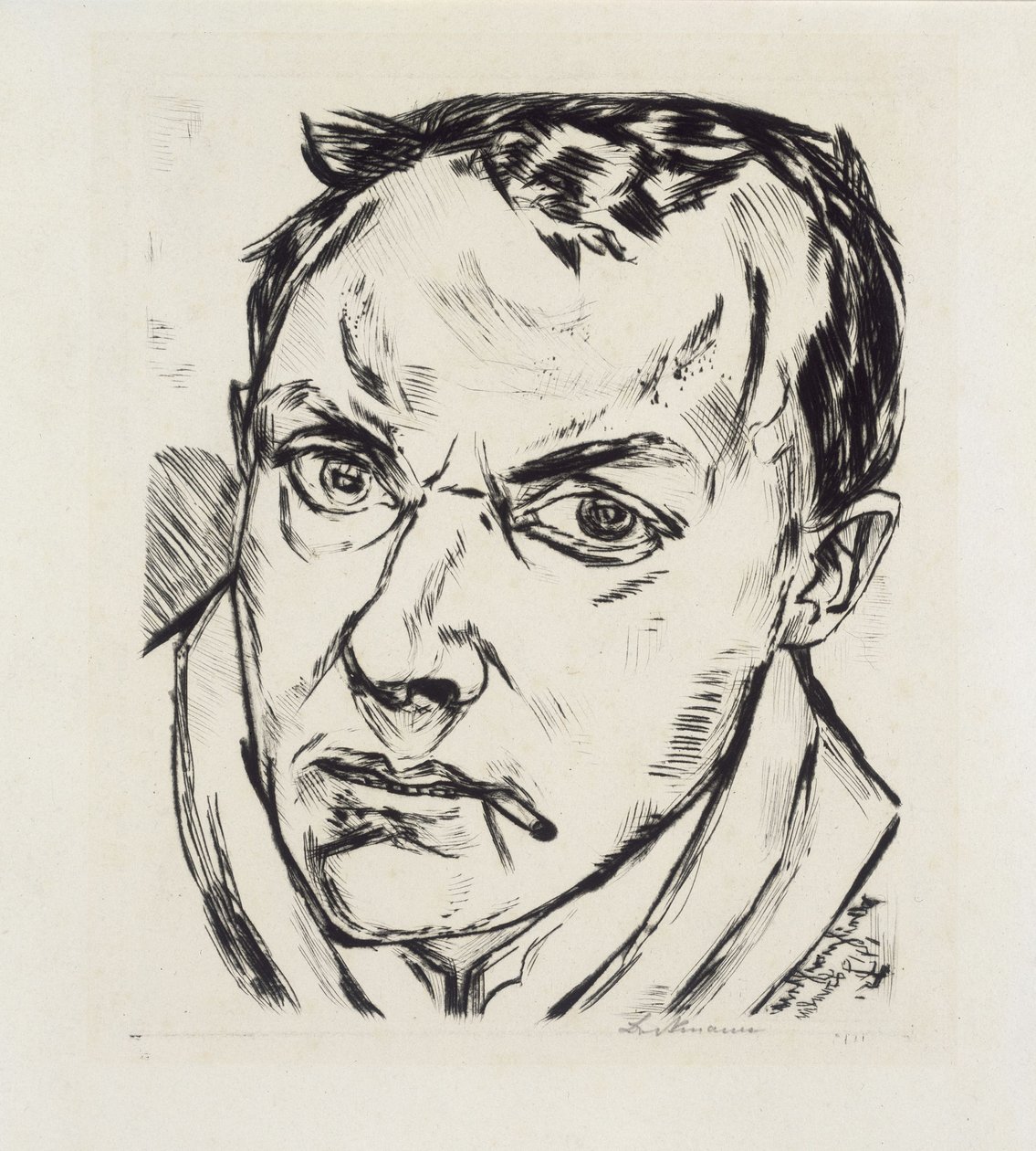 Stort selvportrett av Max Beckmann