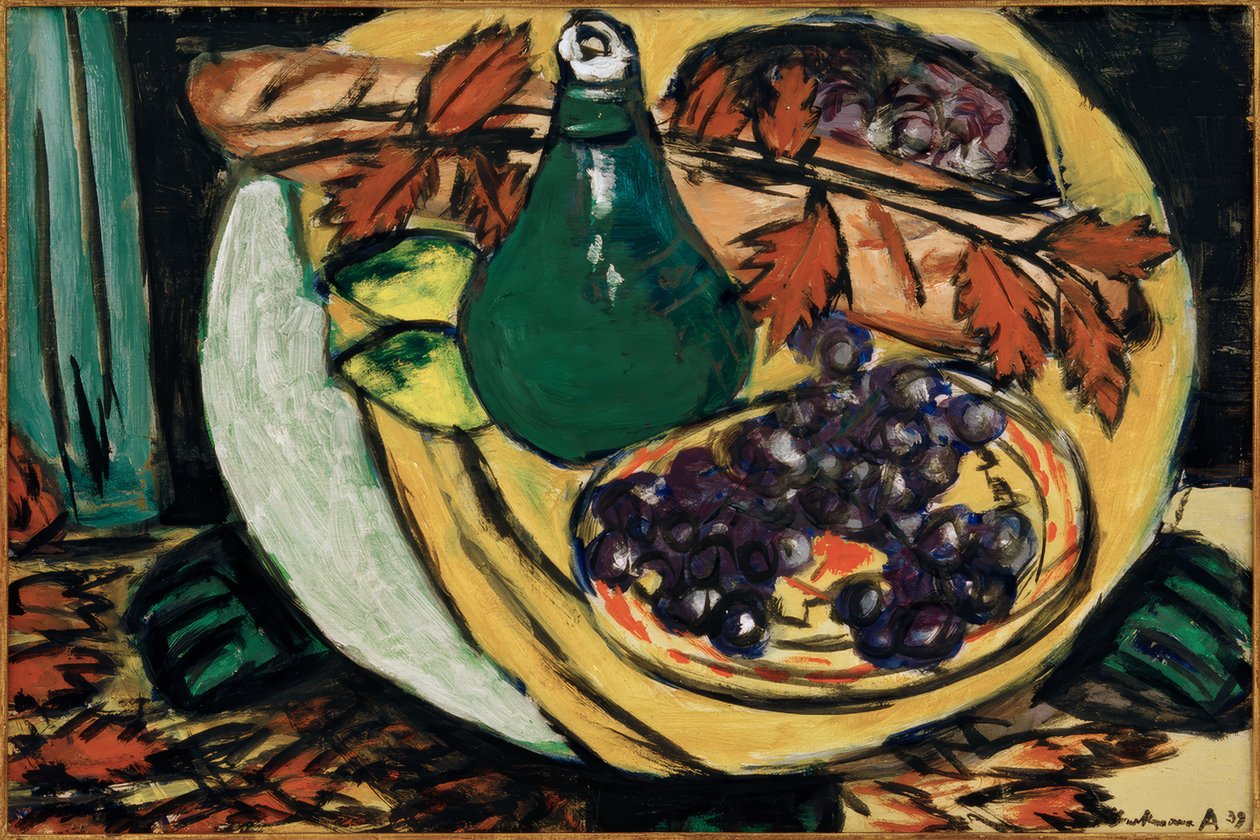 Høststilleben med druer av Max Beckmann