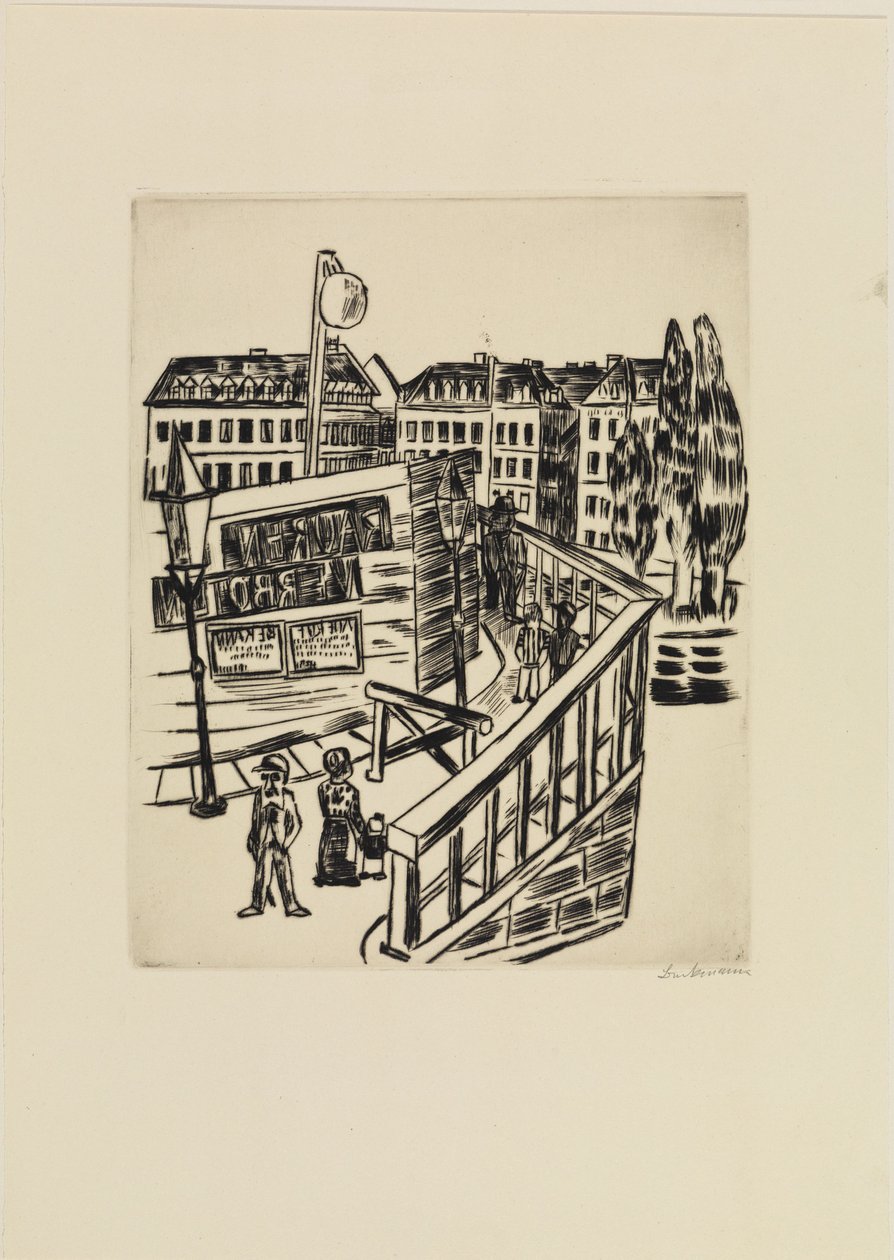 Trebro (Forstadsgate) av Max Beckmann