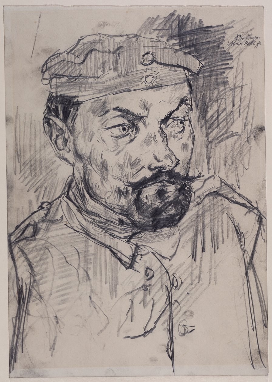 Heimevernssoldat Ernst Pflanz, hode og skuldre av Max Beckmann