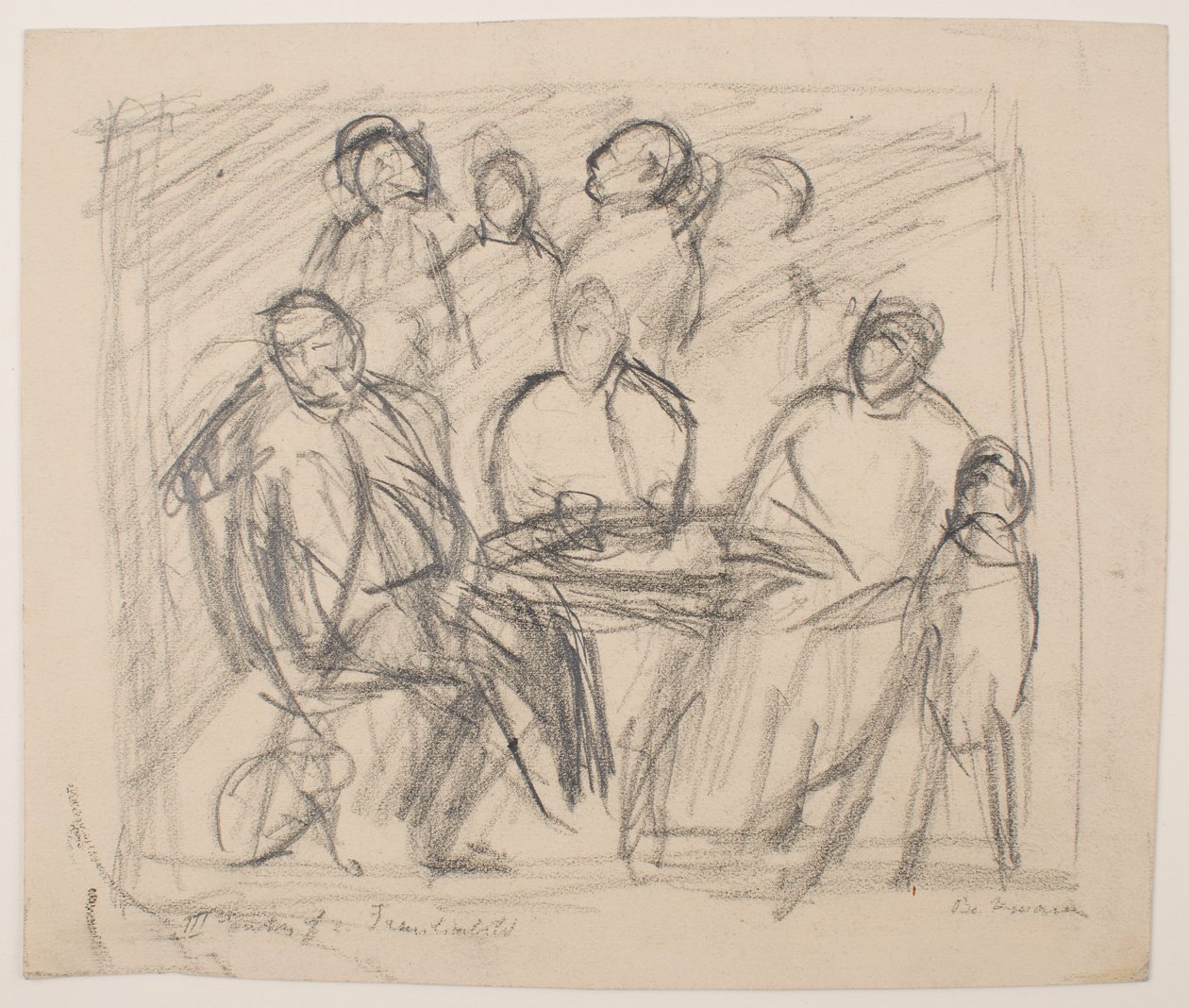 III [Tredje] Skisse for familieportrett av Max Beckmann