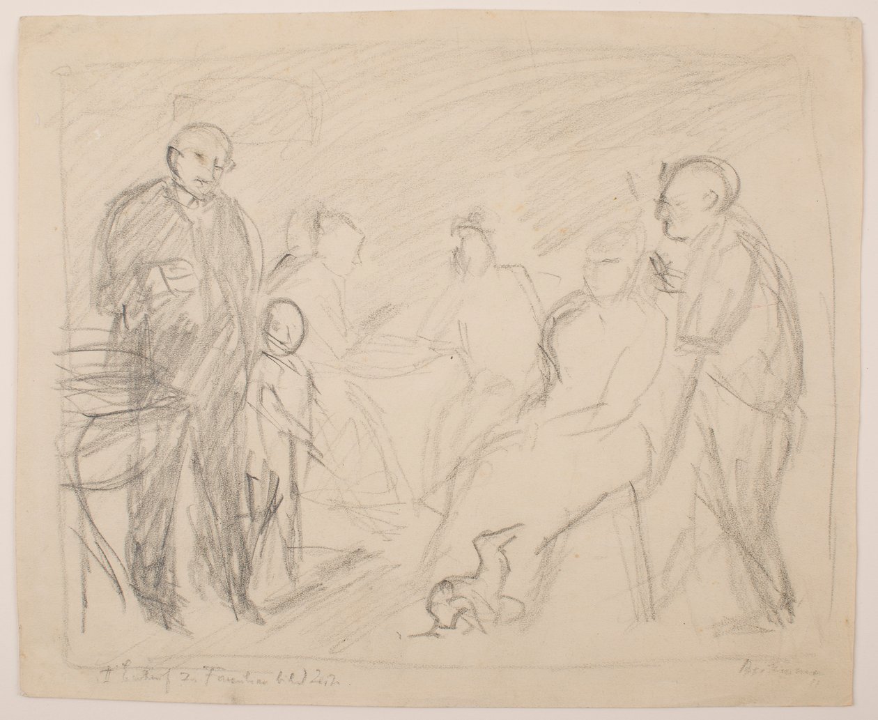 II [Andre] Skisse for Zech familieportrett av Max Beckmann