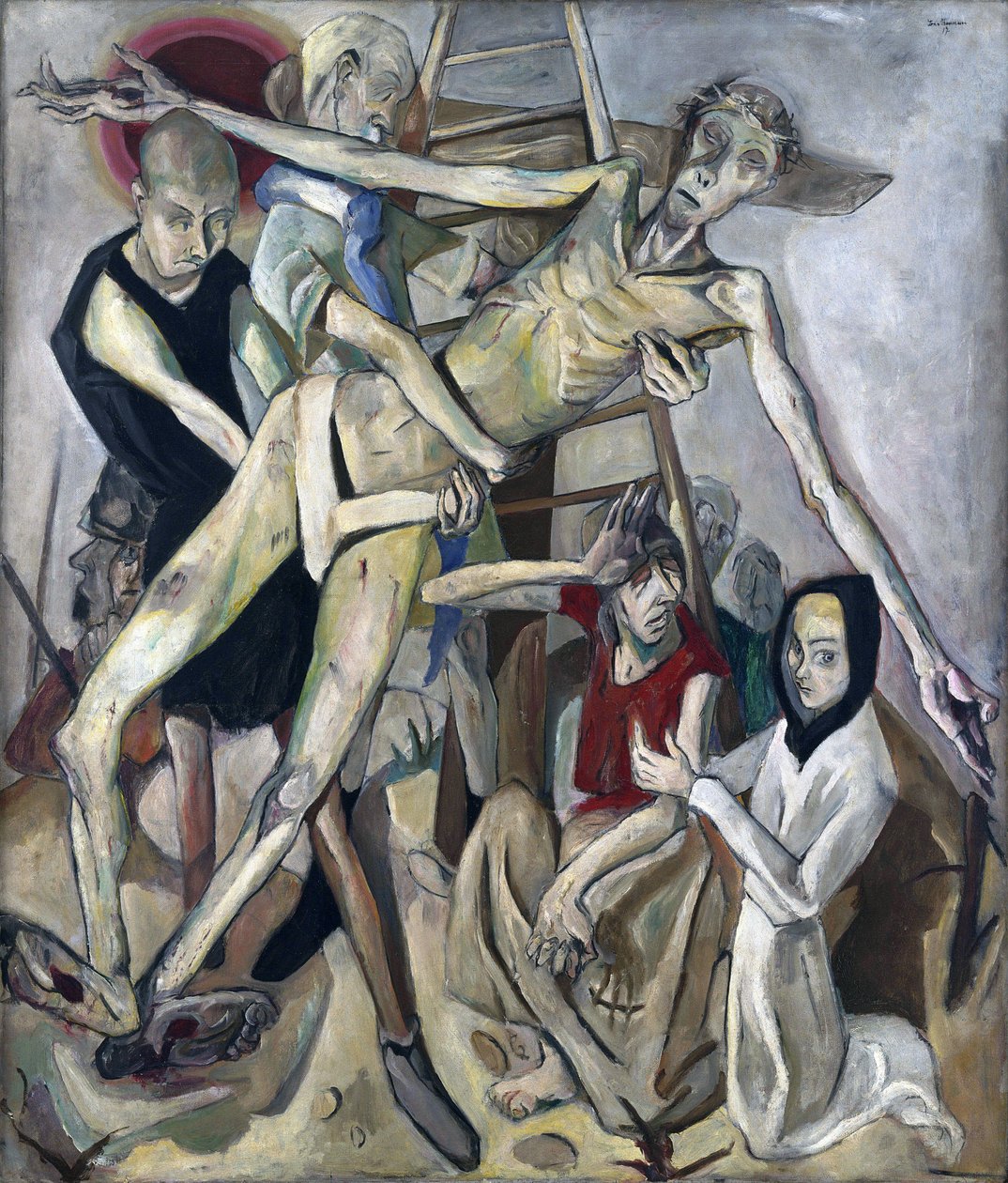 Nedstigningen fra korset. Maleri av Max Beckmann (1884-1950), olje på lerret av Max Beckmann