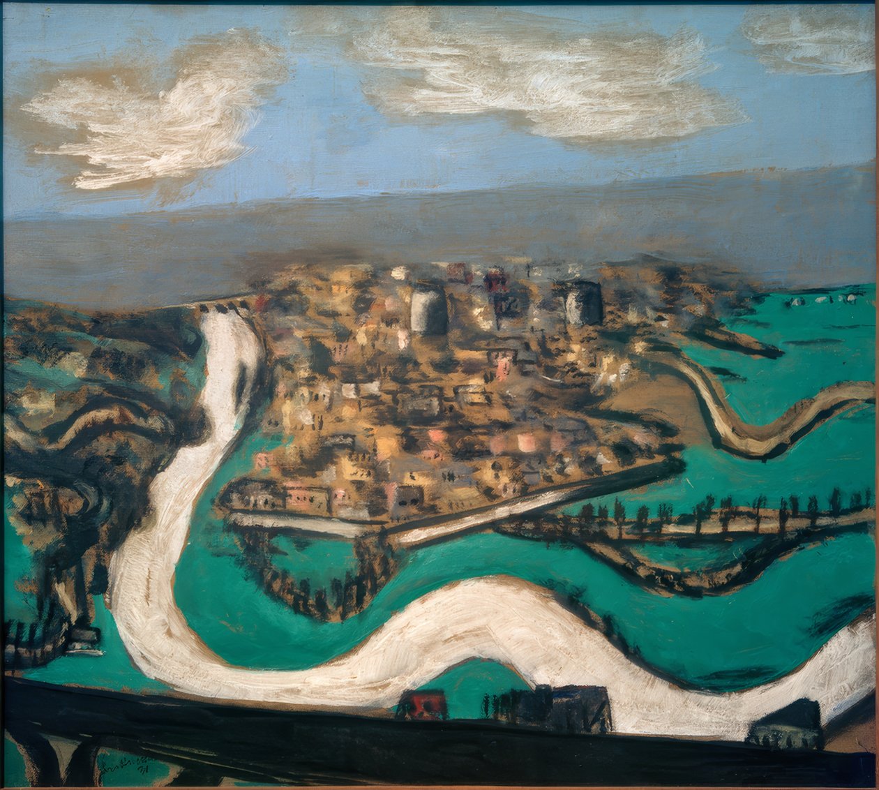 Landskap nær Saint-Germain av Max Beckmann