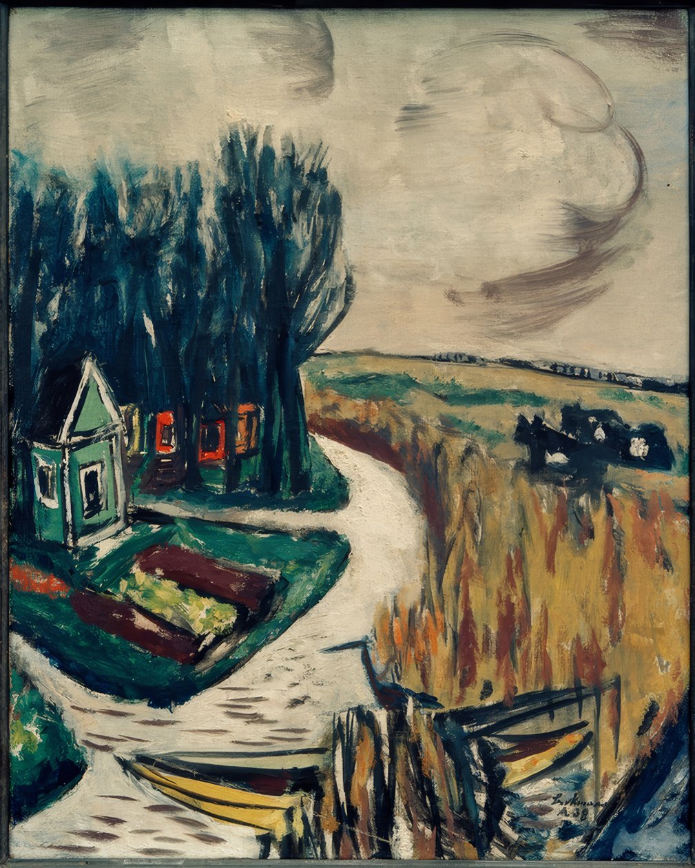 Landskap med kyr av Max Beckmann