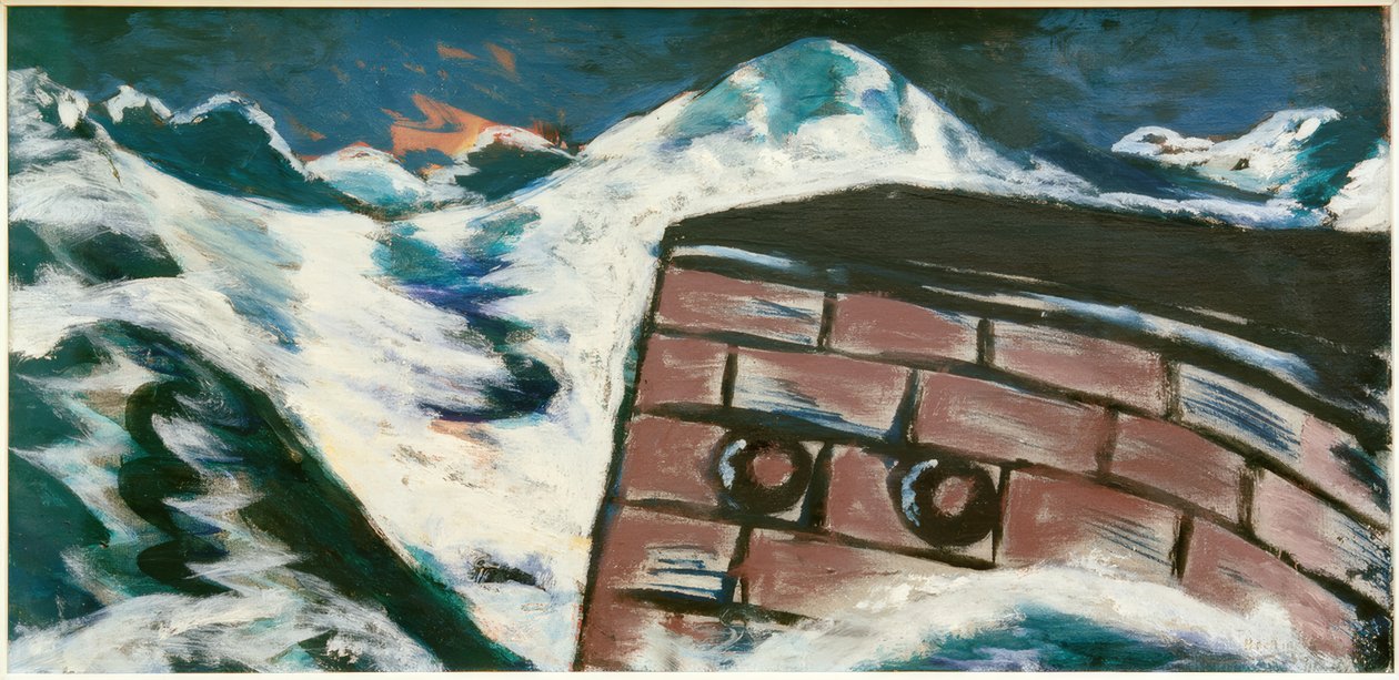 Landingskai i storm av Max Beckmann