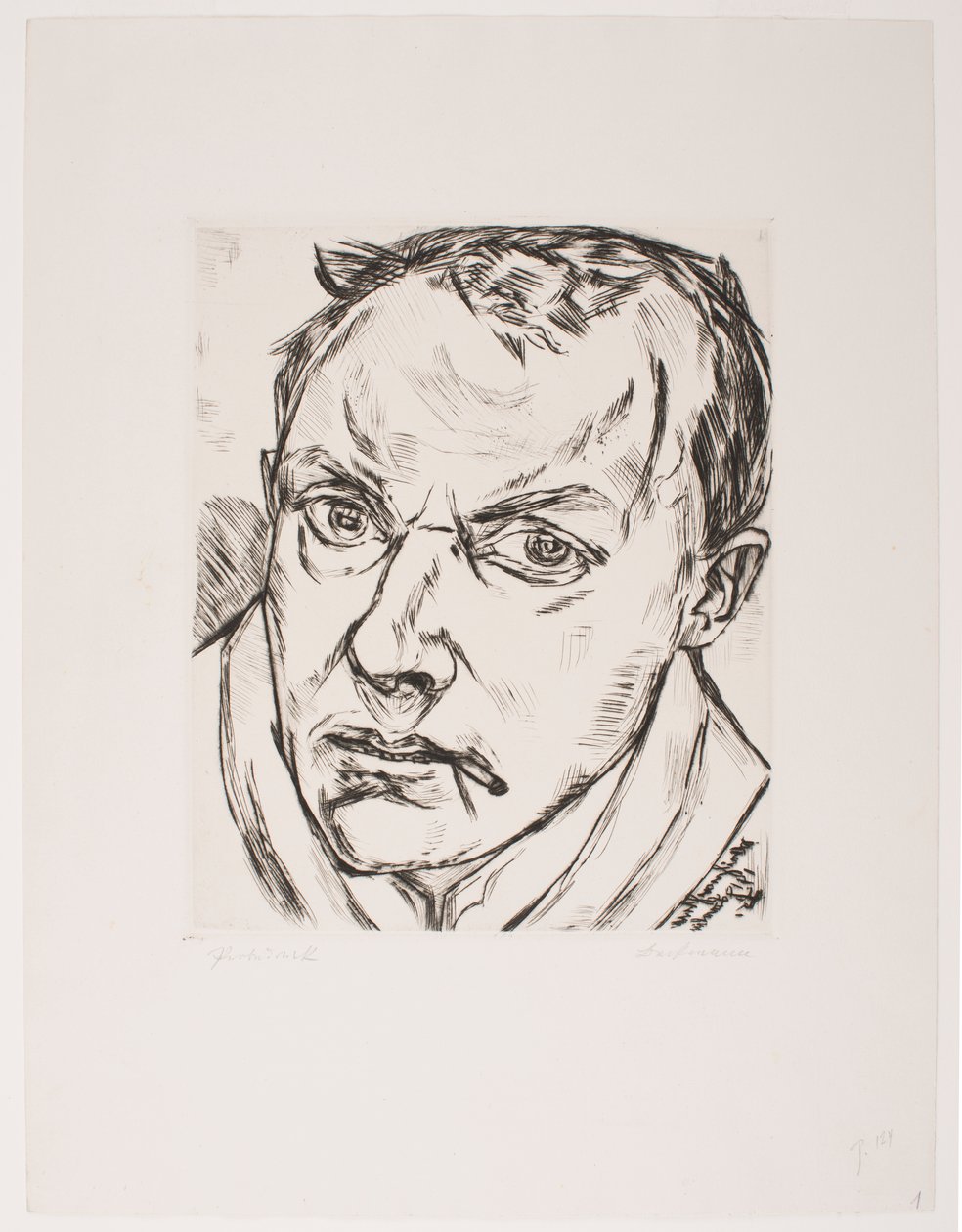 Stort selvportrett av Max Beckmann