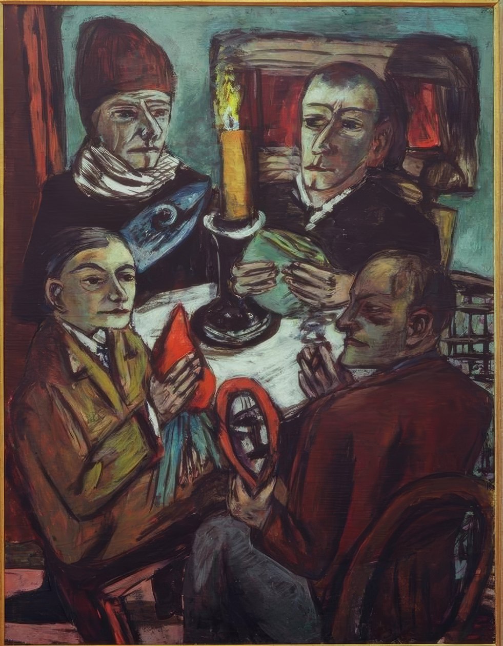 Les Artistes med grønnsaker av Max Beckmann