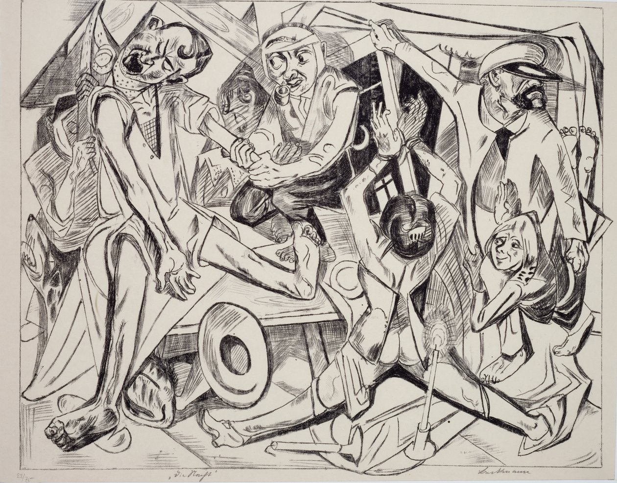 Malepatrus, av Max Beckmann (1884-1950), litografi. Tyskland, 1900-tallet. av Max Beckmann