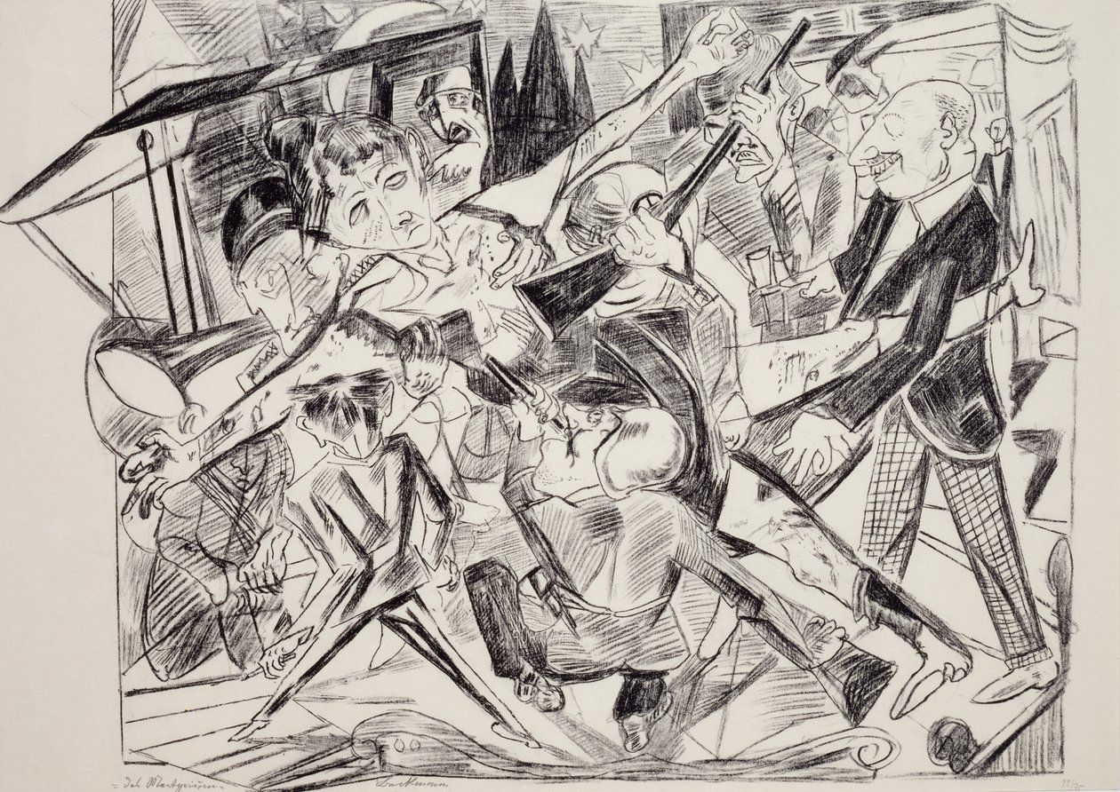 Martyrium, av Max Beckmann (1884-1950), gravering. Tyskland, 1900-tallet. av Max Beckmann