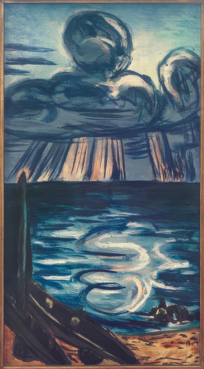 Hav med stor sky av Max Beckmann