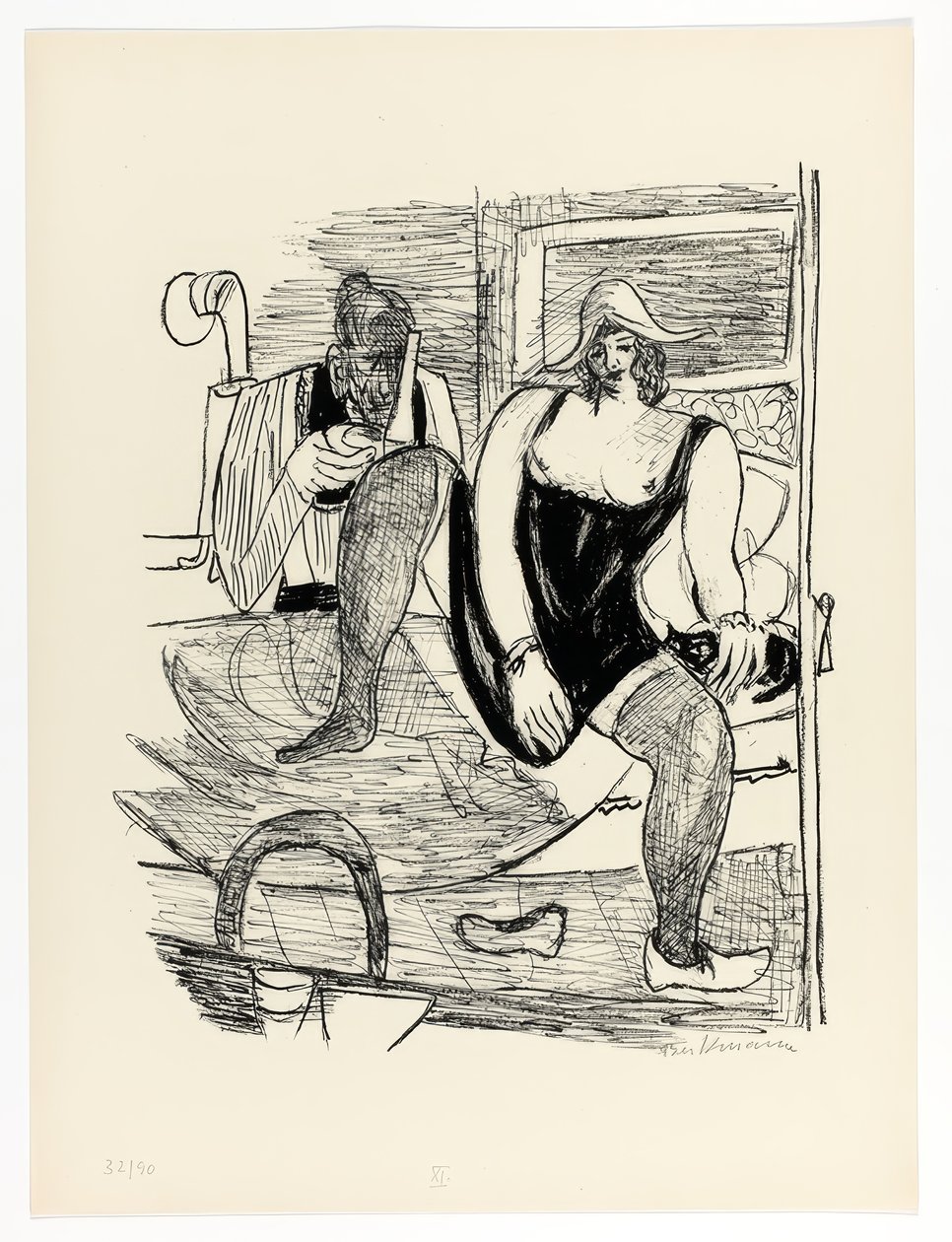 Morgen, tallerken 11 fra Day and Dream av Max Beckmann