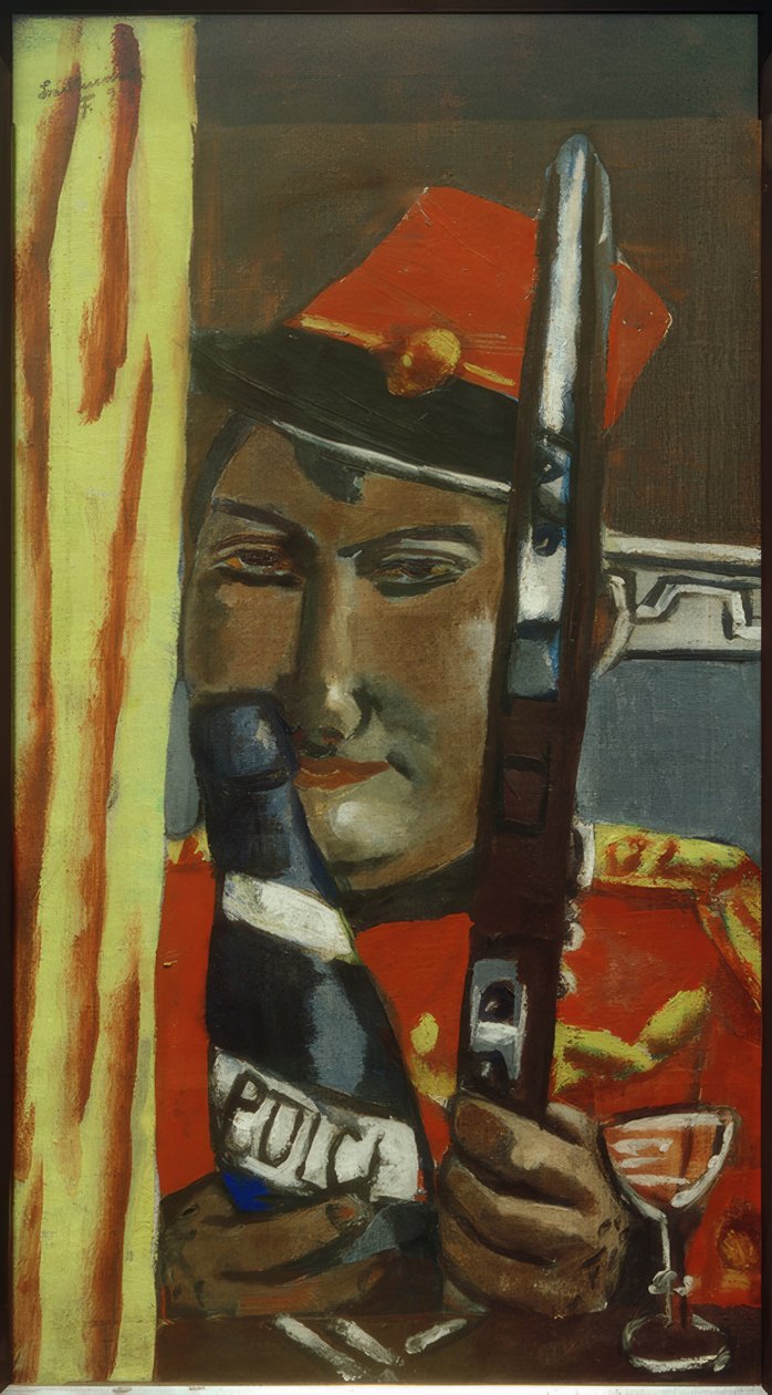 Peruansk soldat vil drikke av Max Beckmann