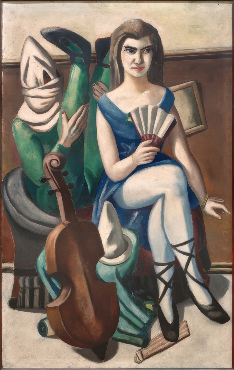 Pierrette og klovn av Max Beckmann