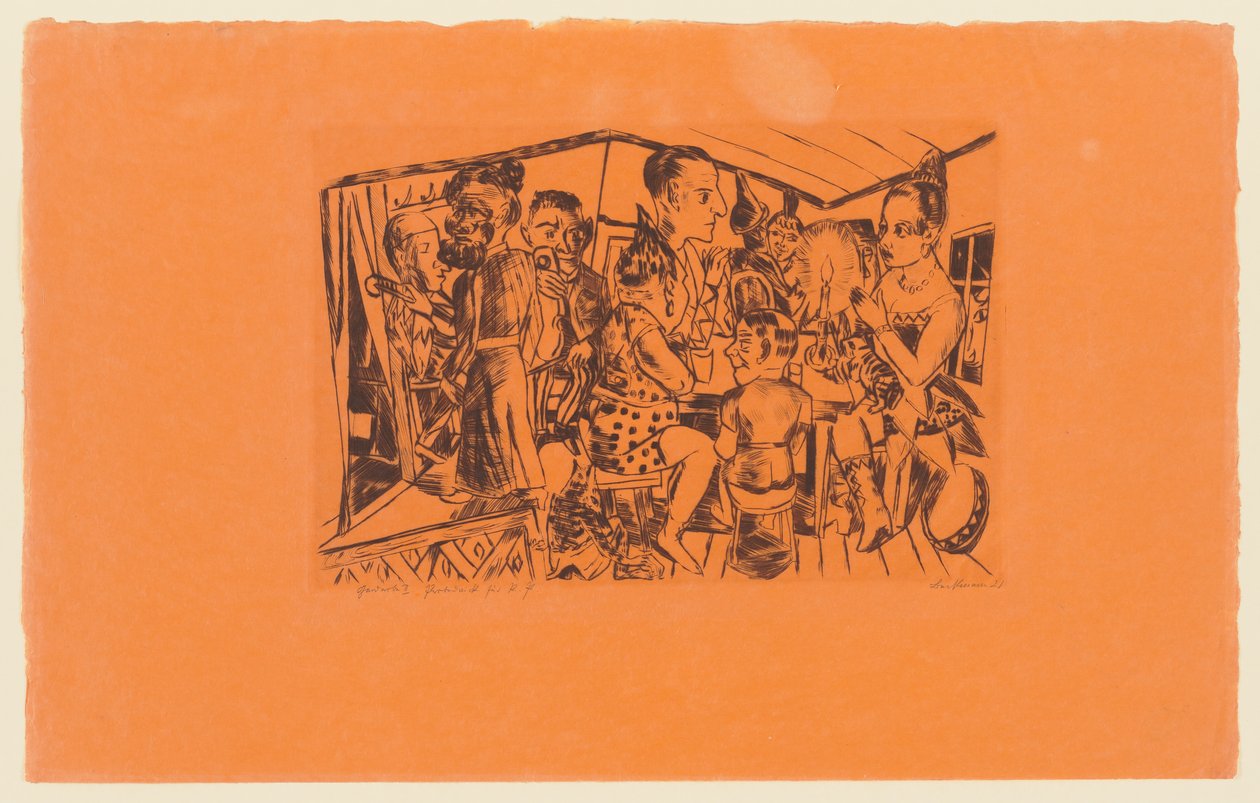 Platte 2 der Serie: Jährlicher Jahrmarkt av Max Beckmann