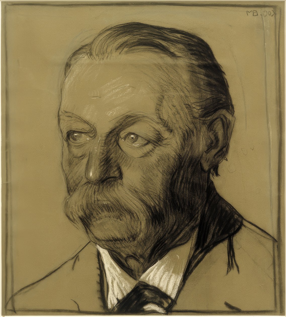 Portrett av onkel Friedrich Beckmann, halvprofil til venstre av Max Beckmann