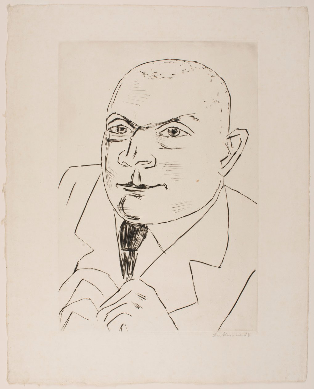 Portrett av baron Simolin II (stor versjon) av Max Beckmann