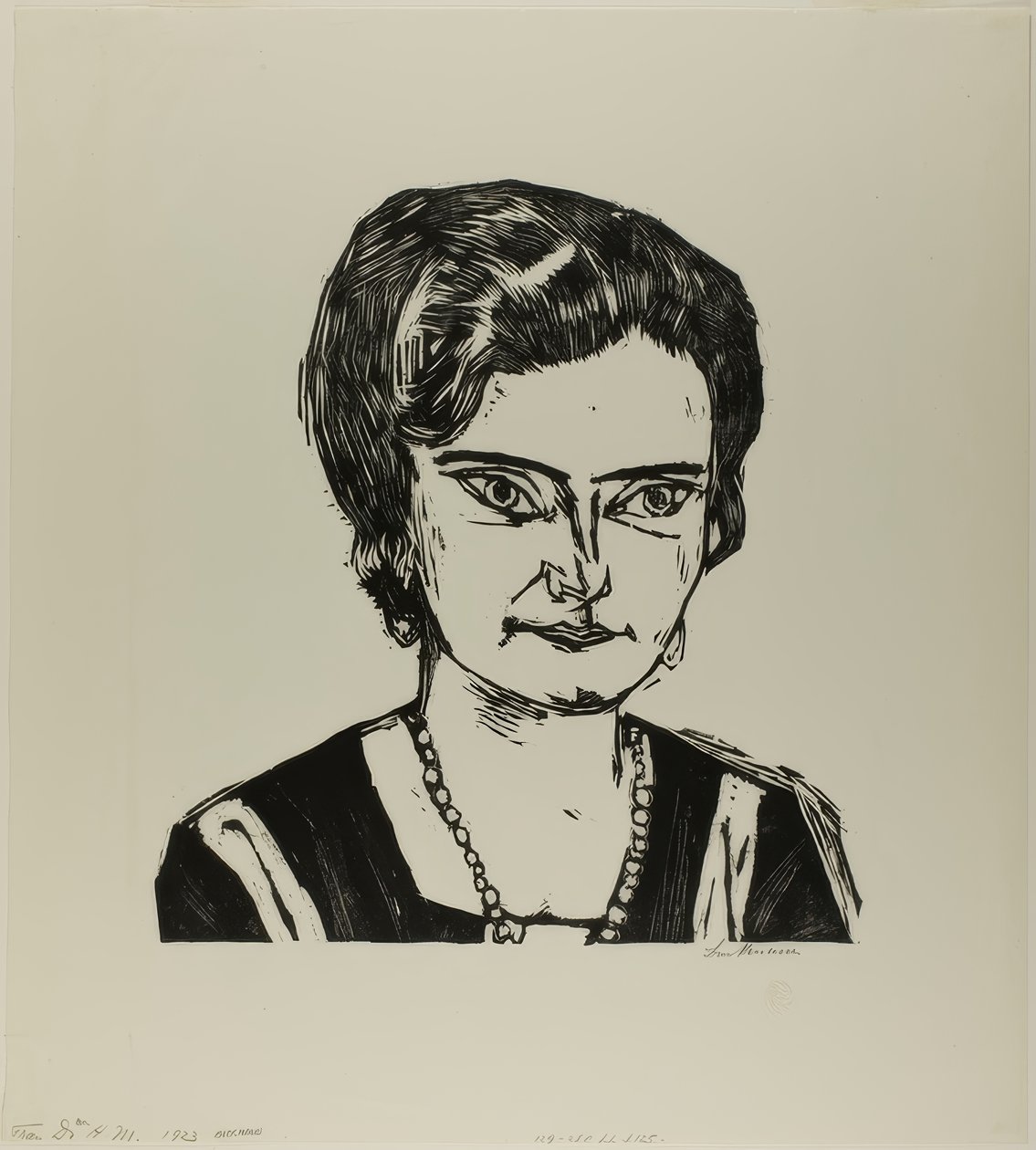 Portrett av Frau H.M. (Naila), plate to fra Contemporary Art av Max Beckmann