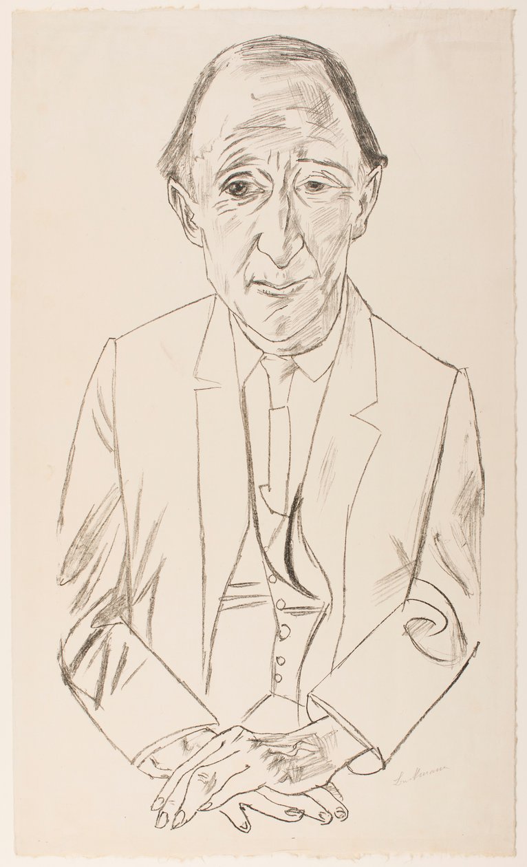 Portrett av komponisten Frederick Delius av Max Beckmann