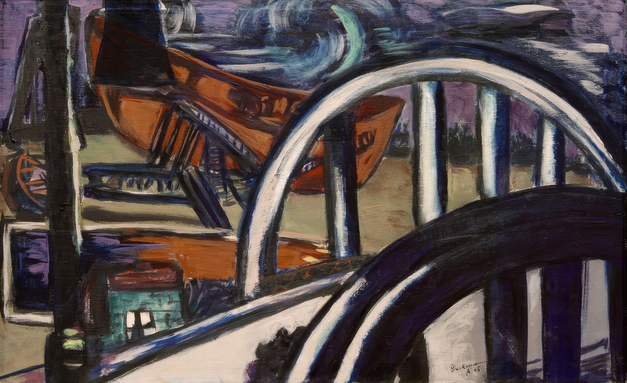 Verft. Jernbro av Max Beckmann
