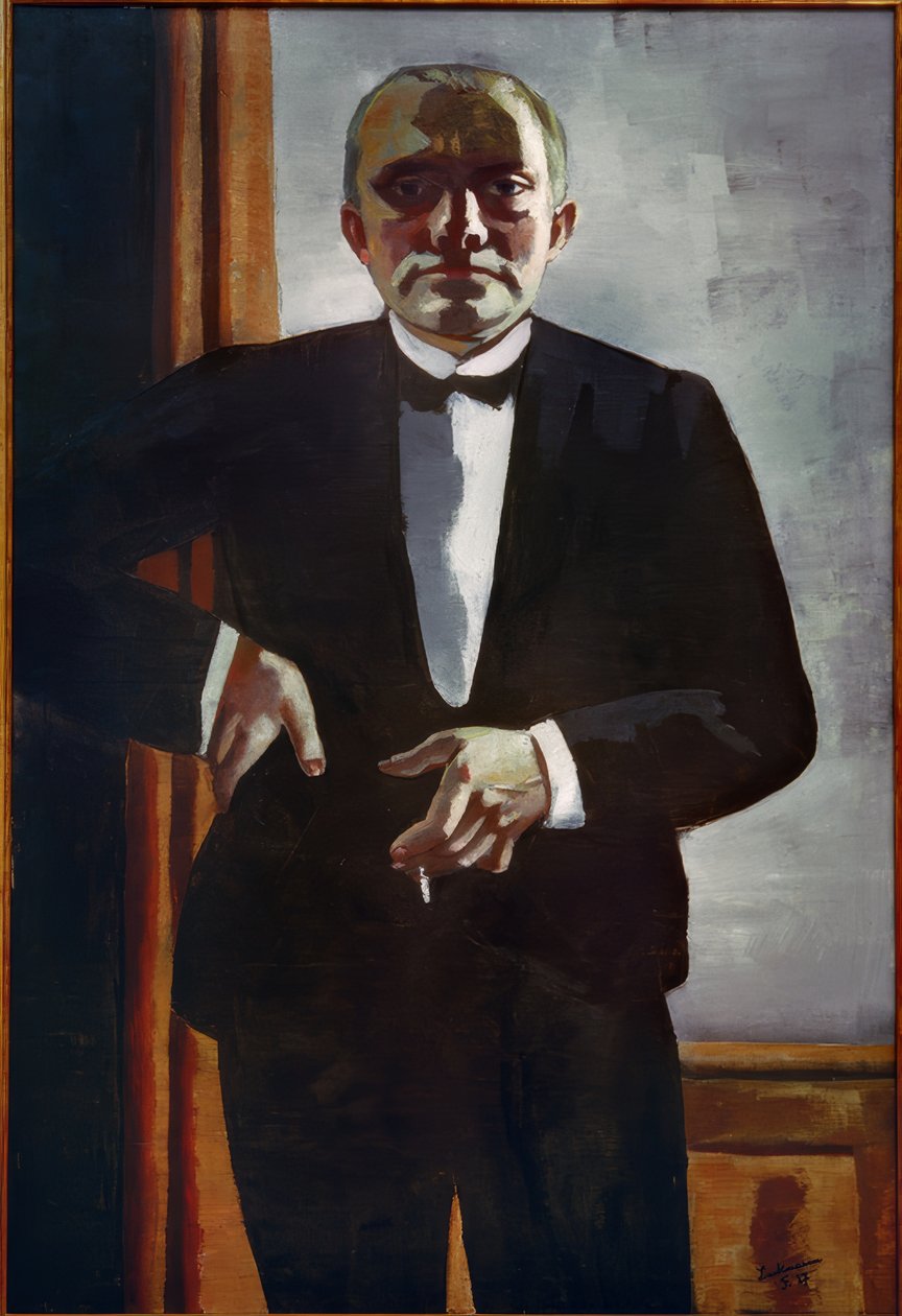 Selvportrett i smoking av Max Beckmann
