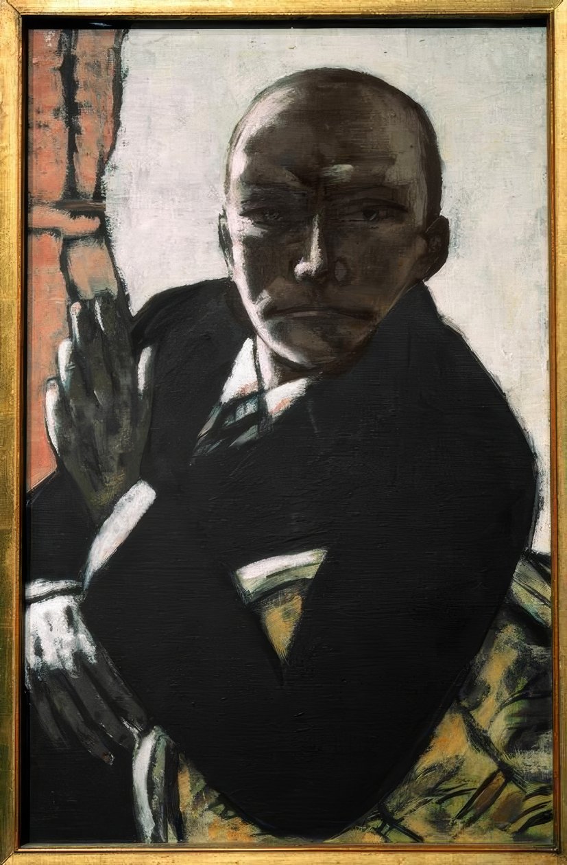 Selvportrett i svart av Max Beckmann