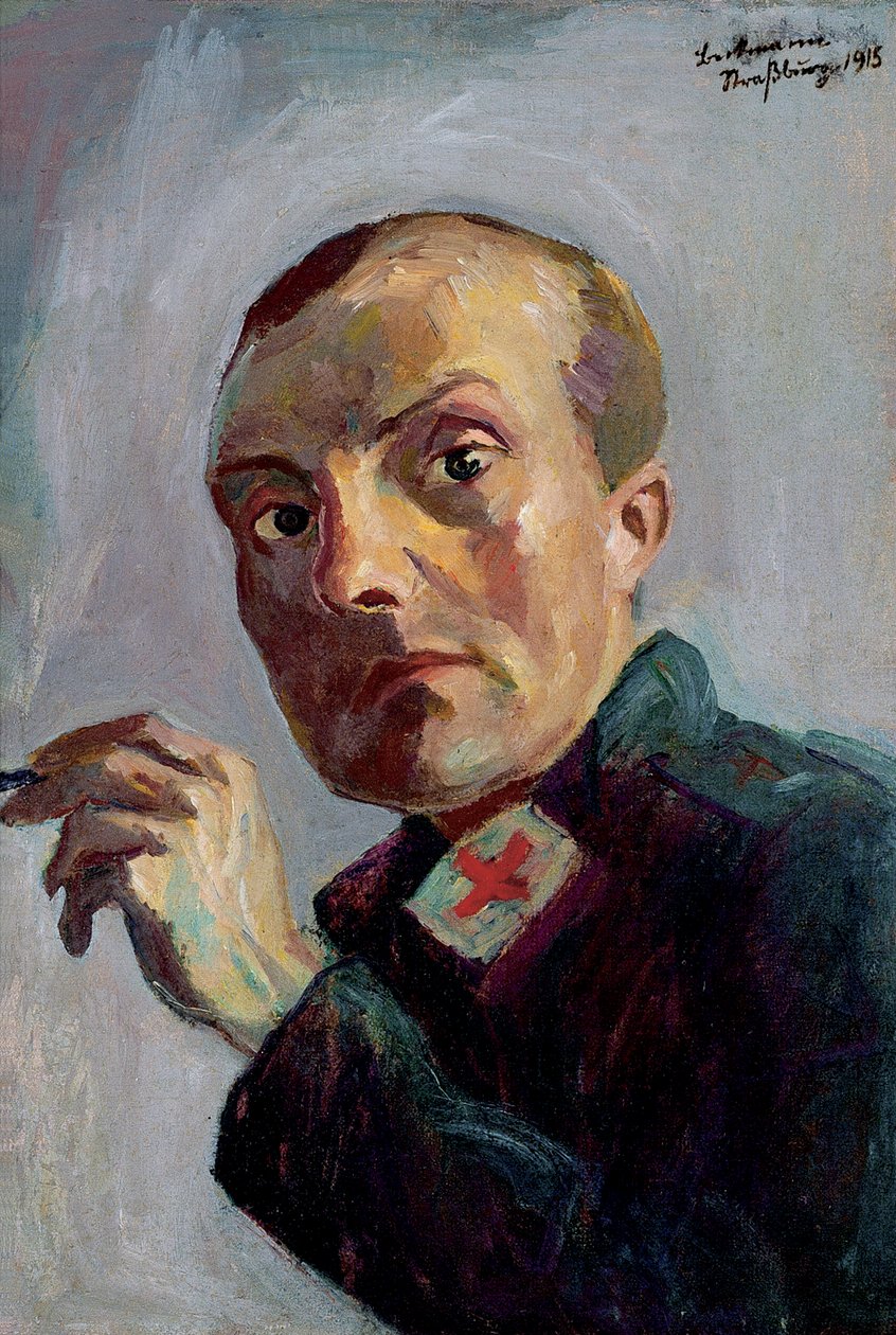 Selvportrett som mannlig sykepleier av Max Beckmann