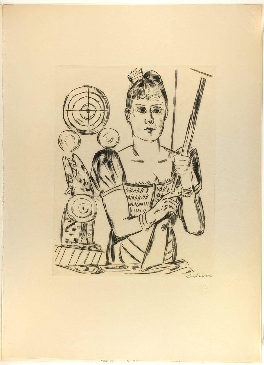 Shooting Gallery, plate fire fra Jahrmarkt av Max Beckmann