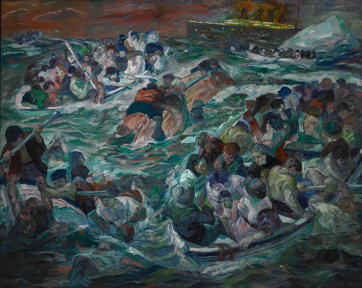 Forliset av Titanic av Max Beckmann